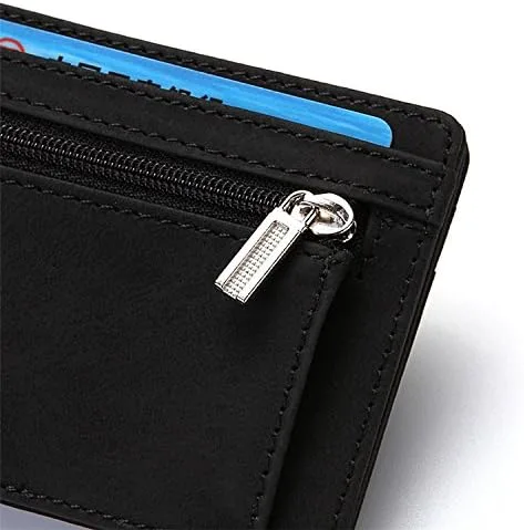 Vista 7 de Fida&Moon - Monedero de piel sintética para hombre, diseño de carteras mágicas