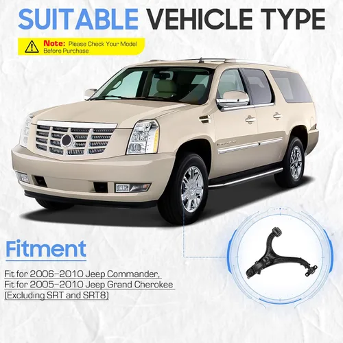 Vista 2 de Brazos de Control Delanteros Superior/Inferior con Rótulas Extremos de Barra de Dirección Enlaces Kit de Suspensión para Jeep Commander 2006-2010