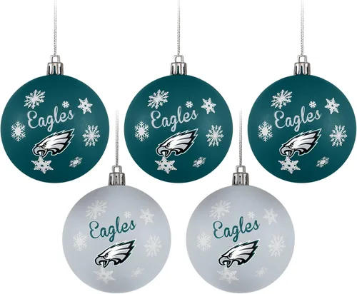 Vista 5 de FOCO Dallas Cowboys NFL 5 Pack Shatterproof Ball Ornament Set