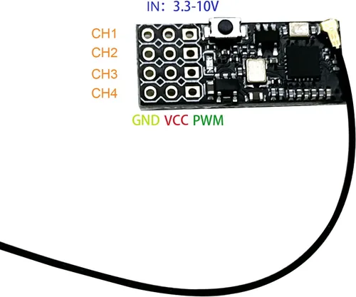Vista 4 de FS2A 4CH AFHDS 2A Receptor Compatible Salida PWM para Flysky I6 I6X I6S Transmisor