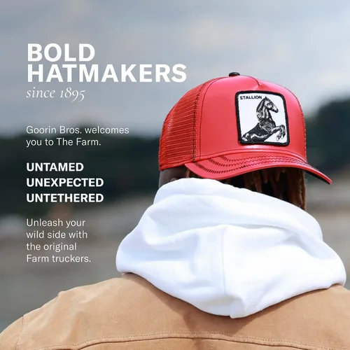 Vista 5 de Goorin Bros. Trucker Hat, The Farm - Gorra de béisbol de malla con cierre a presión para hombre
