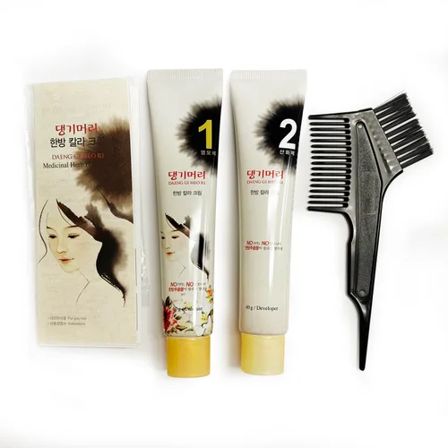 Vista 3 de Daeng Gi Meo Ri Crema de tinte para el cabello a base de hierbas coreanas [marrón natural] - Cobertura de canas sin PPD, protección para el cabello