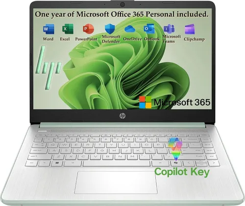 Vista 11 de HP Laptop Essential 2026, procesador Intel, almacenamiento de 128 GB Plateado natural