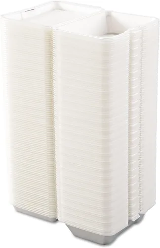 Vista 2 de DART 205HT1 Carryout Contenedor de Alimentos Espuma 1-Comp 9 3/10 x 6 2/5 x 2 9/10 200/Cartón