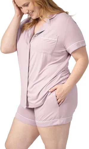 Vista 3 de Kindred Bravely Clea Classic - Conjunto de pijama de manga corta para maternidad y lactancia