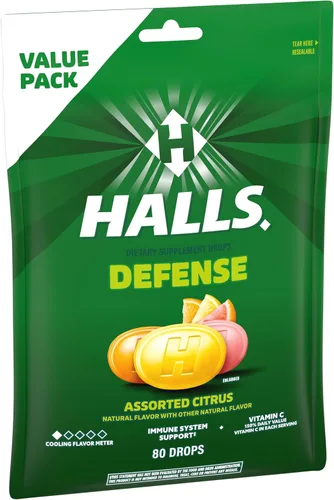 Vista 11 de HALLS Defense - Gotas de vitamina C cítricas surtidas, paquete económico, 80 gotas