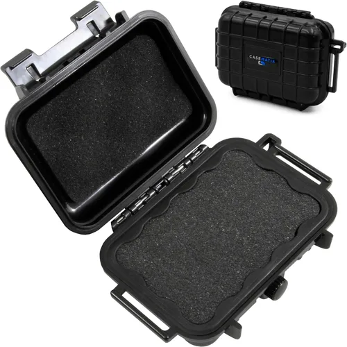Vista 13 de CASEMATIX 8" Funda rígida impermeable pequeña con espuma personalizable para electrónica portátil, herramientas y accesorios - Carcasa rígida