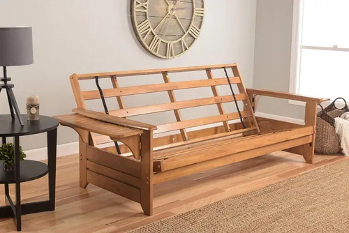 Vista 6 de Kodiak Furniture Futón Phoenix de tamaño completo con acabado de nuez de mantequilla, canadiense