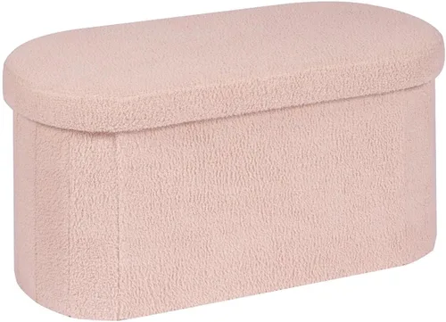 Vista 16 de B FSOBEIIALEO Otomana de Almacenamiento para Dormitorio, Reposapiés Otomano Plegable de Almacenamiento Boucle, Cubo Otomano Plegable Pequeño de Beige