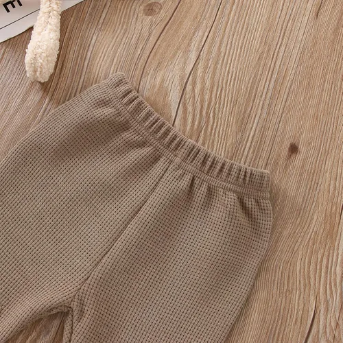 Vista 2 de Pantalones deportivos para bebés, niños y niñas, pantalones casuales de gofre, pantalones de harén unisex para bebés