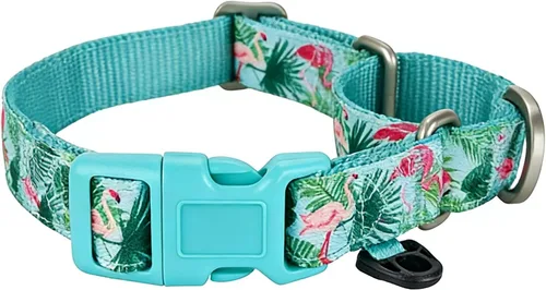 Vista 11 de Collar Martingale - Collar reflectante de nailon con hebilla de liberación rápida de seguridad, a prueba de escapes, antitirones para perros Negro