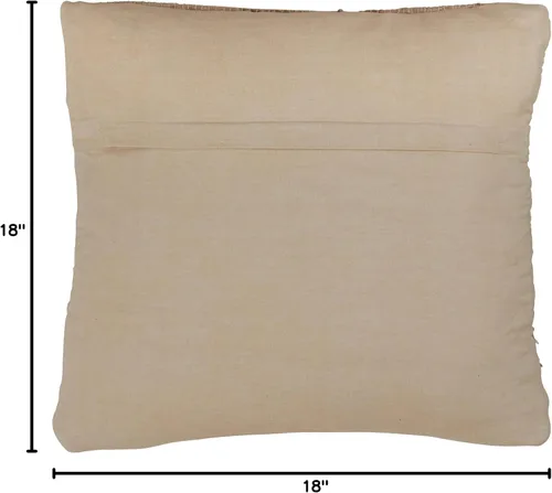 Vista 5 de SARO LIFESTYLE Chindi Collection - Almohada de yute rellena de plumón, 18 pulgadas, natural