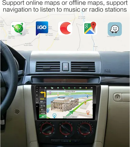 Vista 6 de 9 pulgadas Android 9.0 IPS pantalla coche estéreo radio navegación GPS para Isuzu DMAX 2007-2011 unidad principal Bluetooth reproductor multimedia