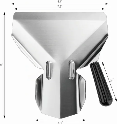 Vista 2 de New Star Food Service 37807 - Embolsadora comercial de acero inoxidable para patatas fritas, mango derecho