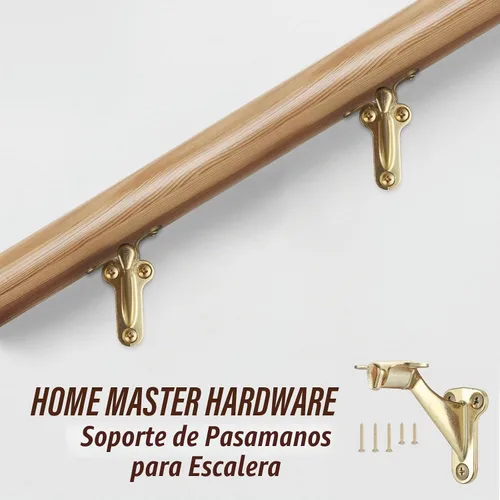 Vista 3 de HOME MASTER HARDWARE Soportes de barandilla de mano para escaleras, paquete