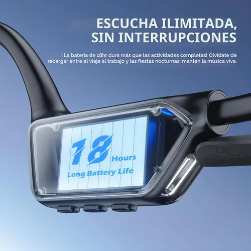 Vista 8 de Auriculares de conducción ósea Auriculares de oído abierto Auriculares Negro clásico