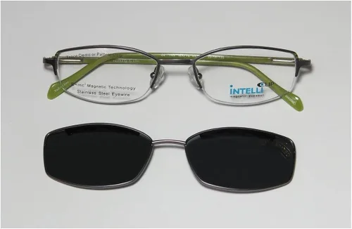 Vista 3 de Elite Eyewear 748 - Gafas de sol para hombre y mujer, diseño de medio borde con clip para lentes flexibles