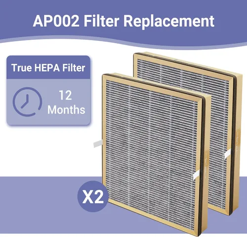 Vista 3 de Filtro de repuesto HEPA compatible con purificador de aire TaoTronics TT-AP002 y para purificadores de aire VAVA VA-EE008, filtro HEPA verdadero