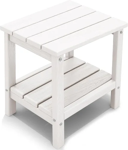 Vista 18 de KINGYES Mesa auxiliar doble, mesa auxiliar Adirondack, color azul marino