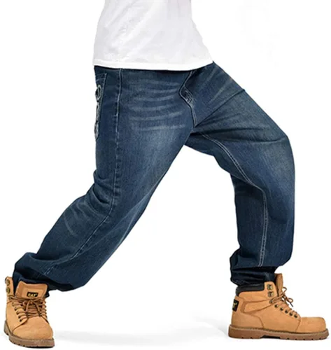 Vista 2 de Arlita pantalones vaqueros holgados para hombre con pierna recta