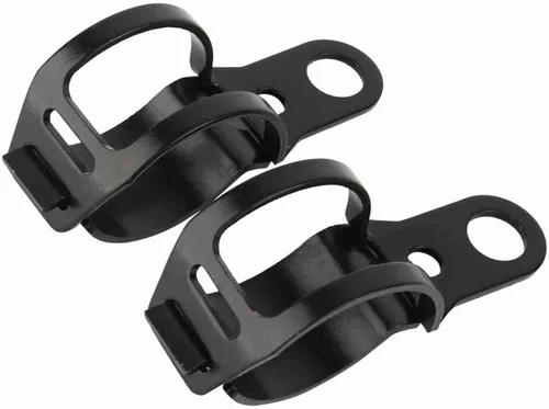 Vista 7 de Terisass Soporte de señal de giro universal de 3.1 x 1.2 in, kit de abrazadera de horquilla de metal