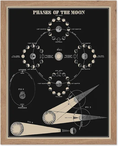 Vista 54 de Poster Master Póster esotérico de H. Butler - Arte de pared en blanco y negro, astronomía antigua y diagrama celestial, regalo para fanáticos