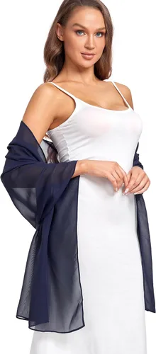 Vista 21 de Chales/mantones de gasa suave para vestidos, accesorios de mujer