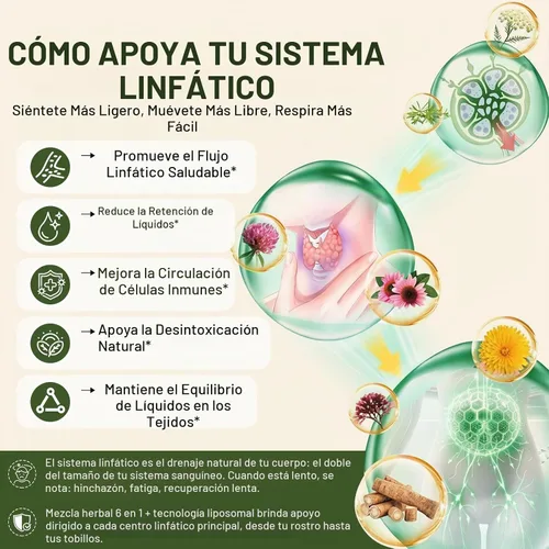 Vista 4 de Drenaje Linfático Gotas - Alivio de la hinchazón y desinflado, apoyo