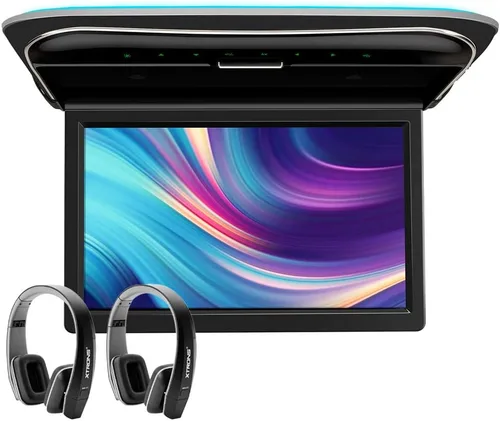Vista 10 de XTRONS Pantalla de monitor montada en el techo del automóvil de 11.6 pulgadas, pantalla ultrafina abatible para automóvil, reproductor de video