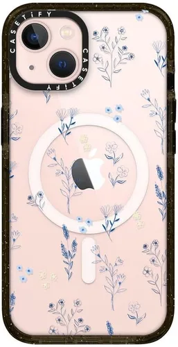 Vista 177 de CASETiFY Impact - Funda para iPhone 13 [protección contra caídas de 6.6 pies/compatible con Magsafe] Black Kingsnake, color negro transparente