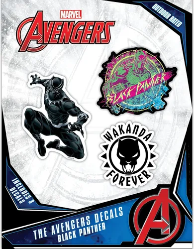 Vista 11 de Marvel Black Panther - Juego de 3 calcomanías de vinilo para botella de agua, bicicleta, casco, laptop, patineta, coche, calcomanías de Marvel