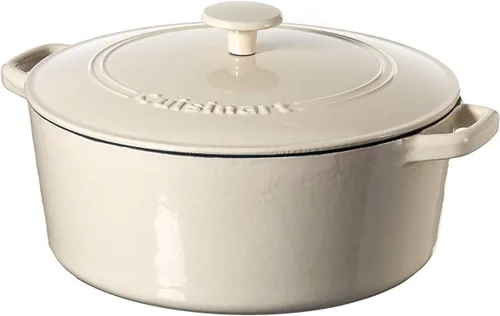 Vista 19 de Cuisinart Freidora de pollo de hierro fundido de 12 pulgadas con tapa, capacidad de 4.5 cuartos de galón, interior esmaltado de porcelana, apta