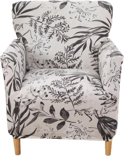 Vista 8 de NILUOH Funda para Sillón de Banquete de 1 Pieza Elástica Fundas para Sillas con Brazos Estampada Suave Funda para Silla de Acento Antideslizante