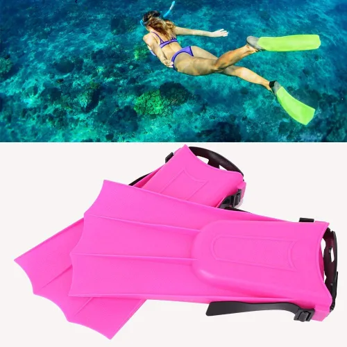 Vista 6 de Kadimendium Aletas de natación seguras y resistentes para esnórquel cortas, ligeras para adultos (aletas de natación)