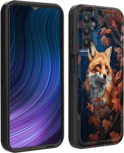 Vista 50 de Funda para Galaxy S23 5G, híbrida de doble capa (tapa a prueba de polvo integrada) (soporte magnético para automóvil) a prueba de golpes, protección