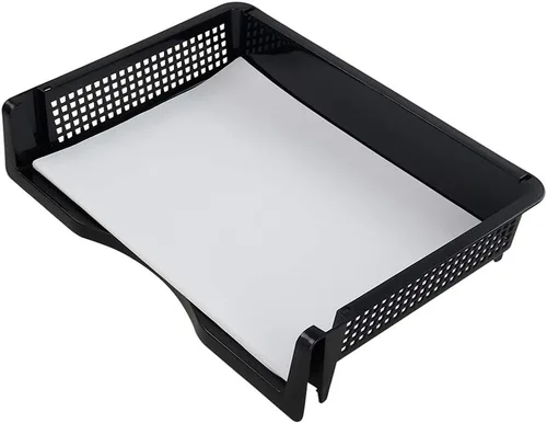 Vista 7 de Bandeja de papel apilable de 6 niveles, bandeja para cartas, organizador de papel de oficina
