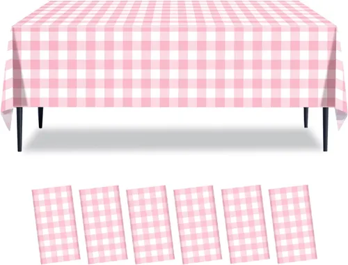Vista 12 de Paquete de 2 manteles a cuadros blancos y negros de 54 x 108 pulgadas, desechables, de plástico, con bandera de carreras, impermeable, rectangular