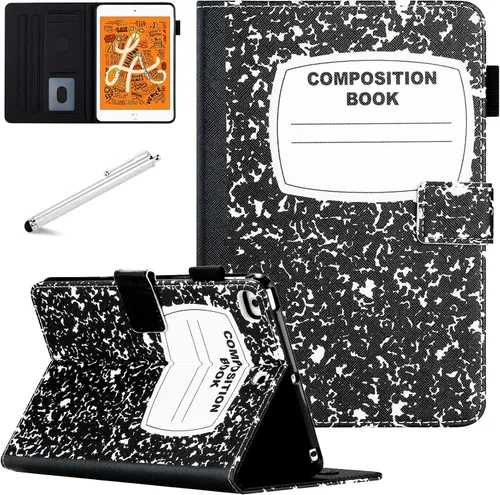 Vista 9 de Funda para iPad mini, FANCITY Mini 4 Mini 5 Mini 3/2/1 con función de encendido y apagado automático con soporte