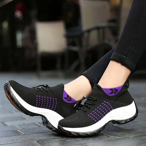 Vista 3 de Ortho - Tenis elásticos para mujer, cómodos, ligeros, para correr, correr y trotar