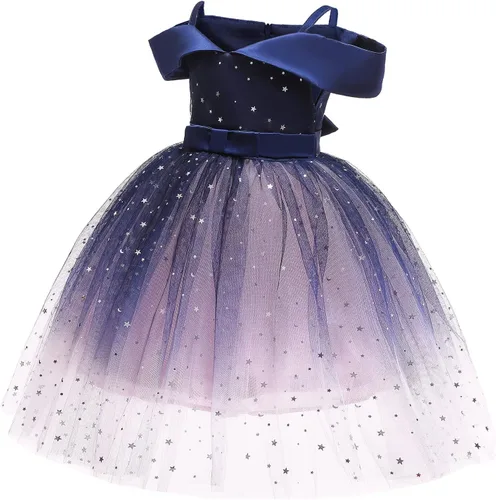 Vista 3 de Vestidos de princesa para niñas, vestidos de niña de las flores para vestidos de fiesta de boda, vestidos de fiesta para niñas de 2 a 10 años
