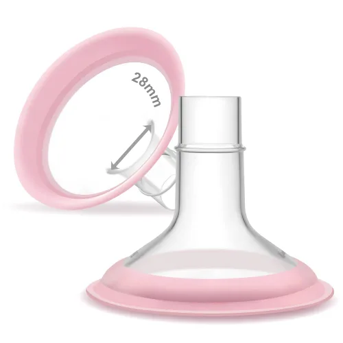 Vista 64 de Maymom MyFit Crater Series - Protector de pecho pequeño de 0.394 in con diseño de dos piezas compatible con piezas de bomba Medela; reemplazo