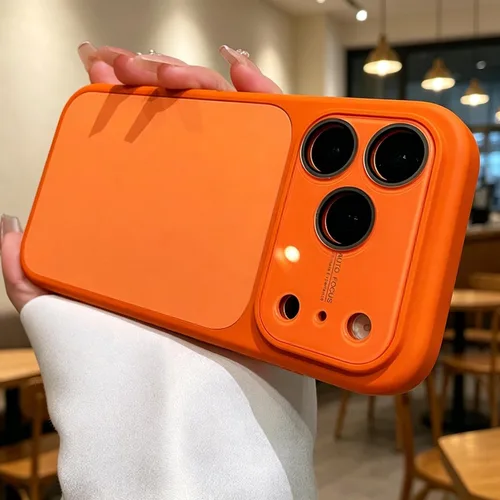 Vista 24 de Funda de silicona líquida para iPhone 17 Pro Max equipada con película protectora de lente, anticolisión suave al tacto y resistente a las manchas
