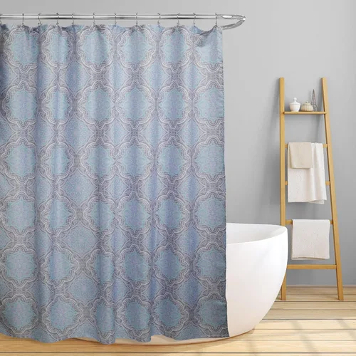 Vista 10 de Linen Store lona cortina de regadera de tela, 70"x70