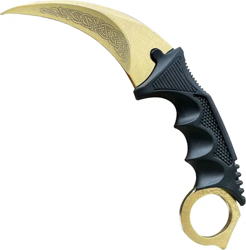 Vista 12 de Karambit Cuchillo Entrenador - Cuchillo de Práctica de Entrenamiento de Acero Inoxidable con Funda para Principiantes - Herramienta Entrenadora