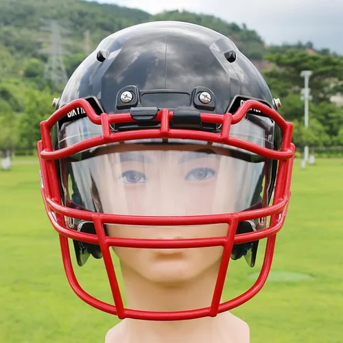 Vista 6 de Visera de fútbol para casco de fútbol, resistente a los arañazos, bloqueo UV, visera de protección facial para jóvenes y adultos