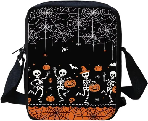 Vista 38 de Halloween Cat Small Messenger Bag Crossbody Shoulder Bag for Women Black Cat Pumpkin