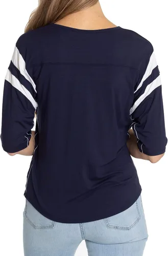 Vista 3 de Flying Colors Ropa de la colección NCAA The Abigail - Camiseta de manga 34 con cuello redondo