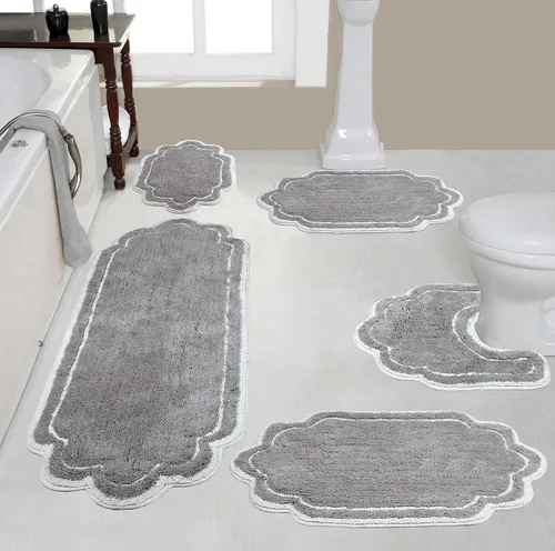 Vista 39 de Home Weavers - Tapete de baño 100% algodón copetudo, supersuave y absorbente, lavable a máquina y apto para secadora lino