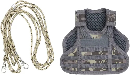 Vista 4 de Arnés y correa para animales pequeños, conejillo de indias, gatito, cachorro, hurón, accesorios de ropa