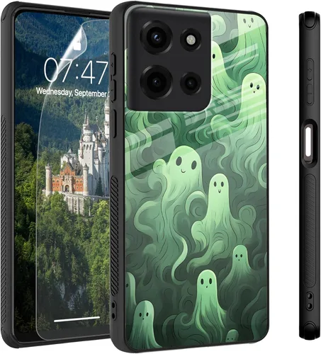 Vista 31 de Funda para Motorola Moto Edge 2022, cubierta trasera de vidrio templado con protector de pantalla, funda protectora a prueba de golpes para Motorola